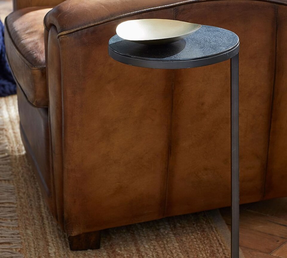 Duke 25 cm Round Metal Accent Table Pottery Barn Australia